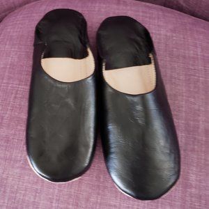 Moroccan Round Toe Padded Insole Leather Babouche Slip Ons New